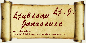 Ljubisav Janošević vizit kartica